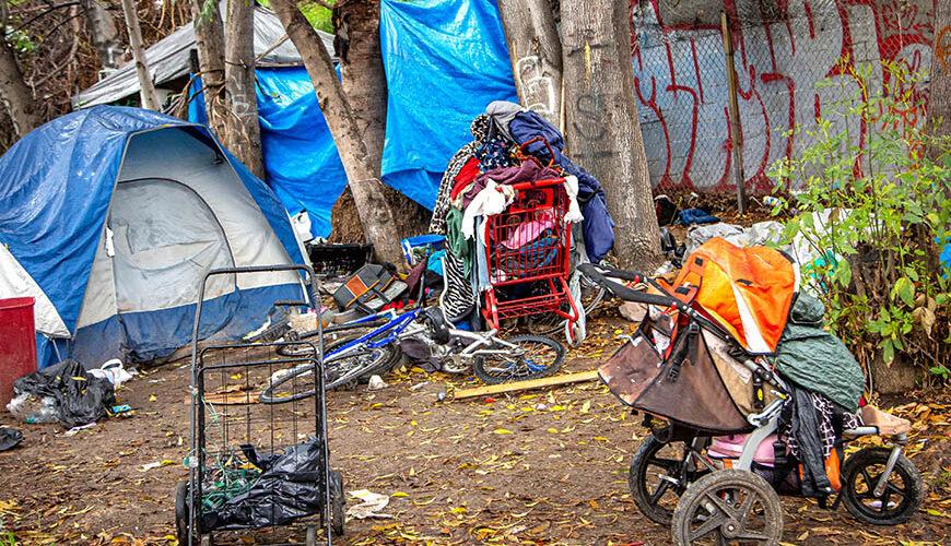 homeless camp cleanup